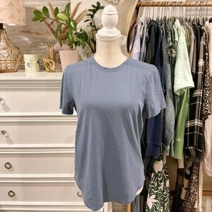 Lululemon | Love Curved-Hem Crewneck T-Shirt Oasis Blue size 6